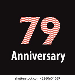 79 year anniversary celebration, vector design for celebrations, invitation cards and greeting cards