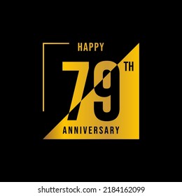 79 year anniversary design template. vector template illustration