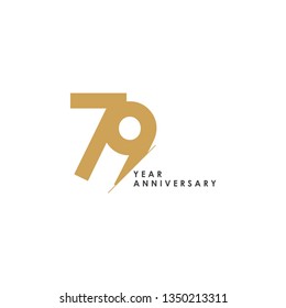 79 Year Anniversary Vector Template Design Illustration