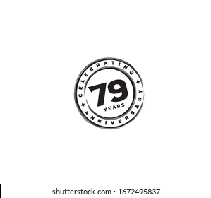 79 years anniversary or birthday celebration design template Vector.