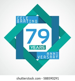 79 Years Anniversary Celebration Design.
