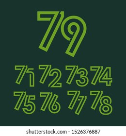79 Years Anniversary Celebration Vector Template Design Illustration