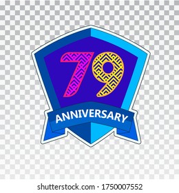 79-jährige Jubiläumsfeier Vector Template Design Illustration