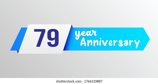 Ilustración de diseño de plantillas vectoriales de celebración de 79 años