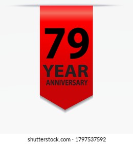 79 Years Anniversary Celebration Vector Template Design Illustration