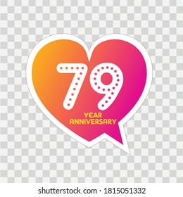 Ilustración de diseño de plantillas vectoriales de celebración de 79 años