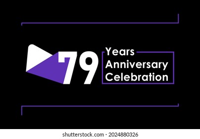 79 Years Anniversary Celebration Vector Template Design