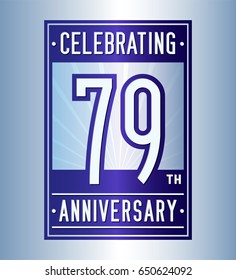 79 years anniversary design template. Vector and illustration