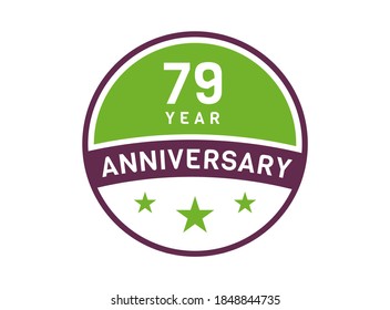79 years anniversary image, 79 year Anniversary logo isolated on white background