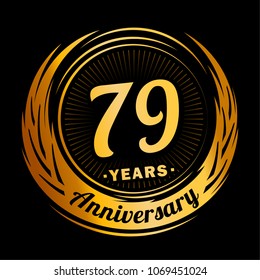 79 years anniversary. Anniversary logo design. 79 years logo.
