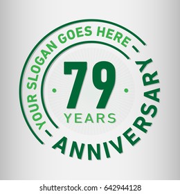 79 years anniversary logo template. Vector and illustration.
