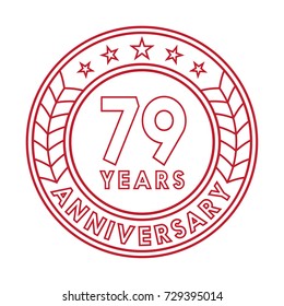 79 years anniversary logo template. 
