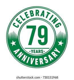 79 years anniversary logo template. Vector and illustration.