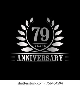 79 years anniversary logo template.