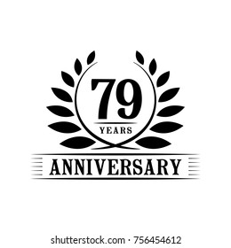 79 years anniversary logo template.