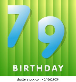 79 years birthday card