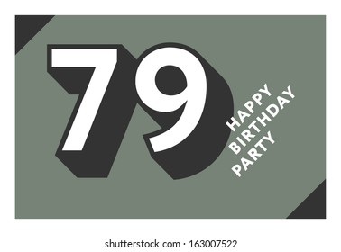 79 years birthday card