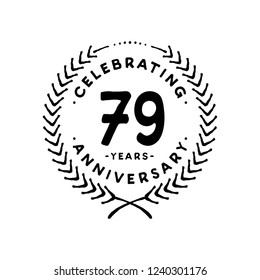 79 years design template. 79th vector and illustration.
