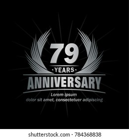 79 years design template. Anniversary vector and illustration template.