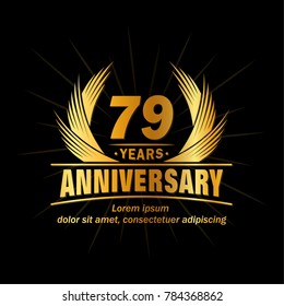 79 years design template. Anniversary vector and illustration template.