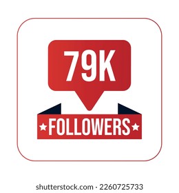 Vektorgrafik von 79K-Followers, Design-Vorlage