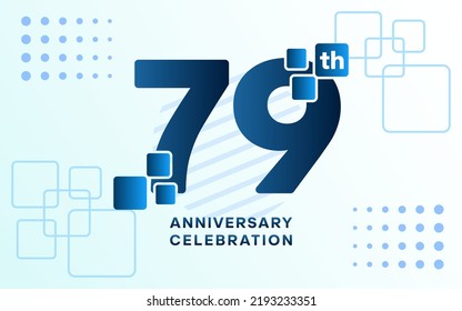 79th Anniversary celebration logotype. Anniversary celebration template design, Vector illustrations.