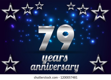 79th Anniversary numbers. background for anniversary