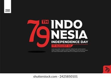 Logotipo del 79° Día de la Independencia de Indonesia.