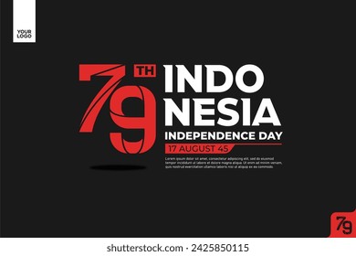 Logotipo del 79° Día de la Independencia de Indonesia.