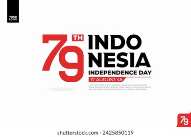 Logotipo del 79° Día de la Independencia de Indonesia.