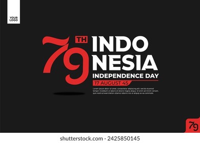 Logotipo del 79° Día de la Independencia de Indonesia.