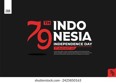 Logotipo del 79° Día de la Independencia de Indonesia.