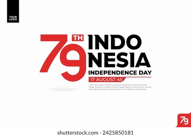 Logotipo del 79° Día de la Independencia de Indonesia.