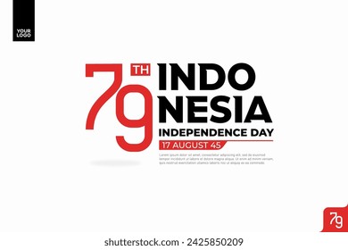 Logotipo del 79° Día de la Independencia de Indonesia.