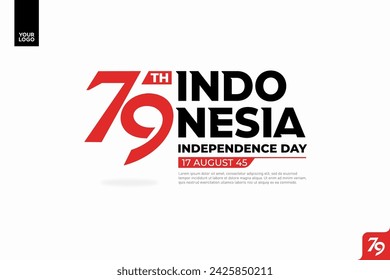 Logotipo del 79° Día de la Independencia de Indonesia.