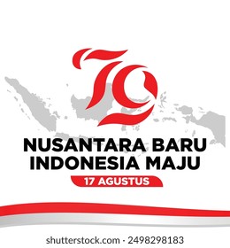 79th Indonesia logo. Independence Day of the Republic Indonesia 2024