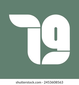 79th Indonesian Independence Day concept logo with simple monogram concept 
