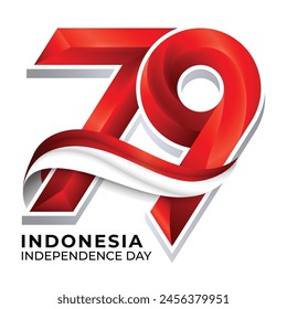 79th Indonesian Independence logo, 17 august 2024 IKN Celebration.