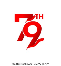 79. einfaches Logo in rot und weiß