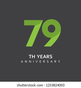 79th Year Anniversary Vector Template Design Illustration.