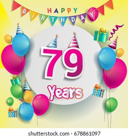 70th Years Anniversary Celebration Birthday Card Stock Vector (Royalty ...