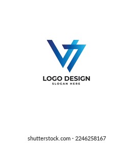 7A letter and number logo design vector illustration