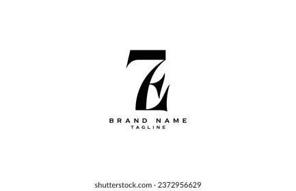 7E, E7, Abstract initial monogram letter alphabet logo design