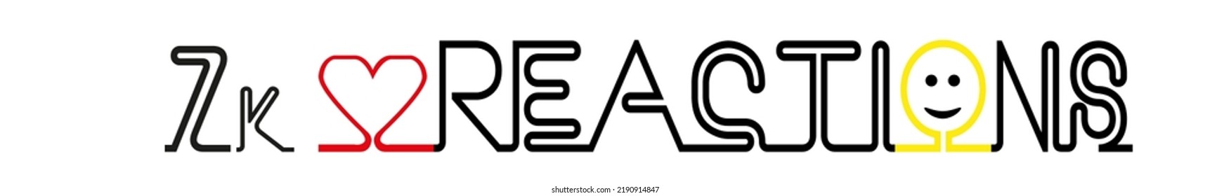 7k reactions Vector art illustration unusual label sign with fantastic font and funny icons