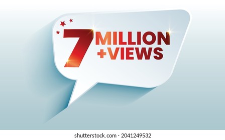 7M views celebration background design. 7 Million views