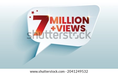 7M views celebration background design. 7 Million views