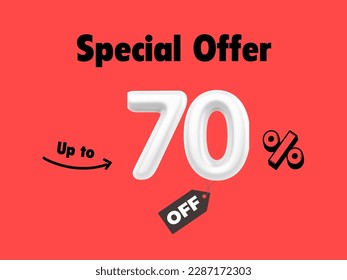 up to 7o percent Special offer