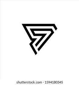 7S Logo Letter Vector Illustration