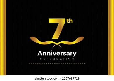7th Anniversary Celebration design with creative background concept.