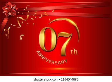 7th Anniversary design, template design for web, game ,Creative poster, booklet, leaflet, flyer